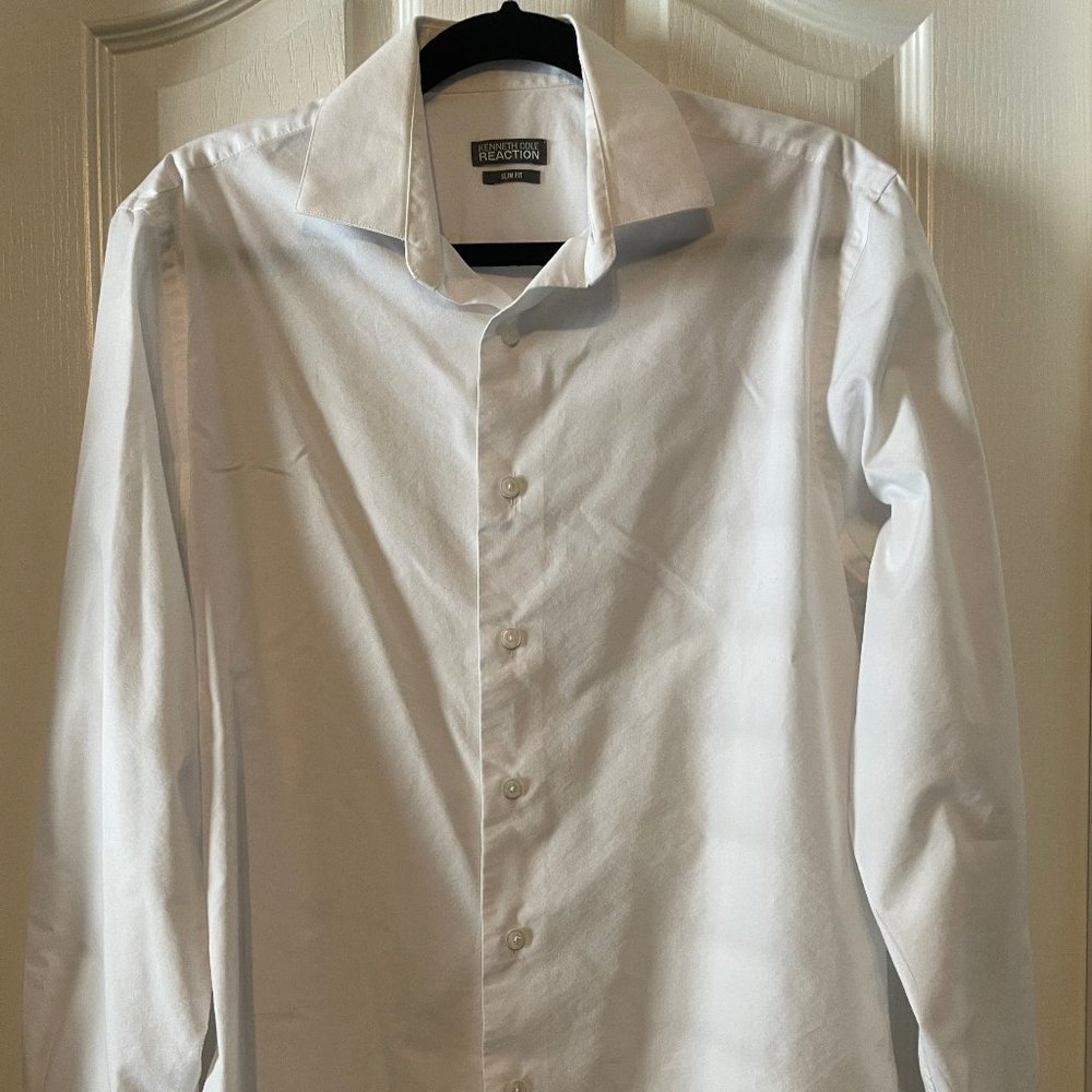 Kenneth Cole Reaction White Slim Fit Dress Shirt